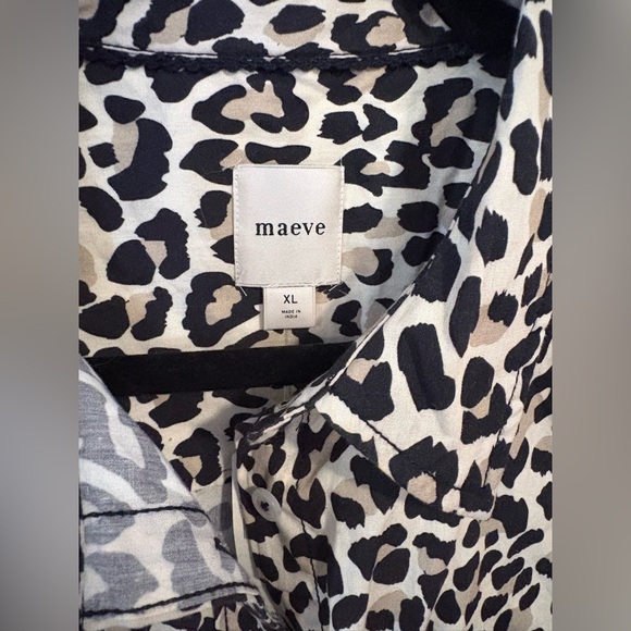 🐆 Anthropologie Maeve Oversized Animal Print Shirt | XL | NWT 🐆 - Picture 5 of 5